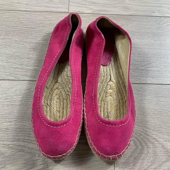Jimmy Choo Pink Suede Espadrille Flats - Picture 2 of 11